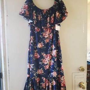 LulaRoe Cici flower dress size XL NWT